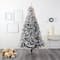 8ft. Pre-Lit Flocked Rock Springs Spruce Artificial Christmas Tree with Clear LED Lights